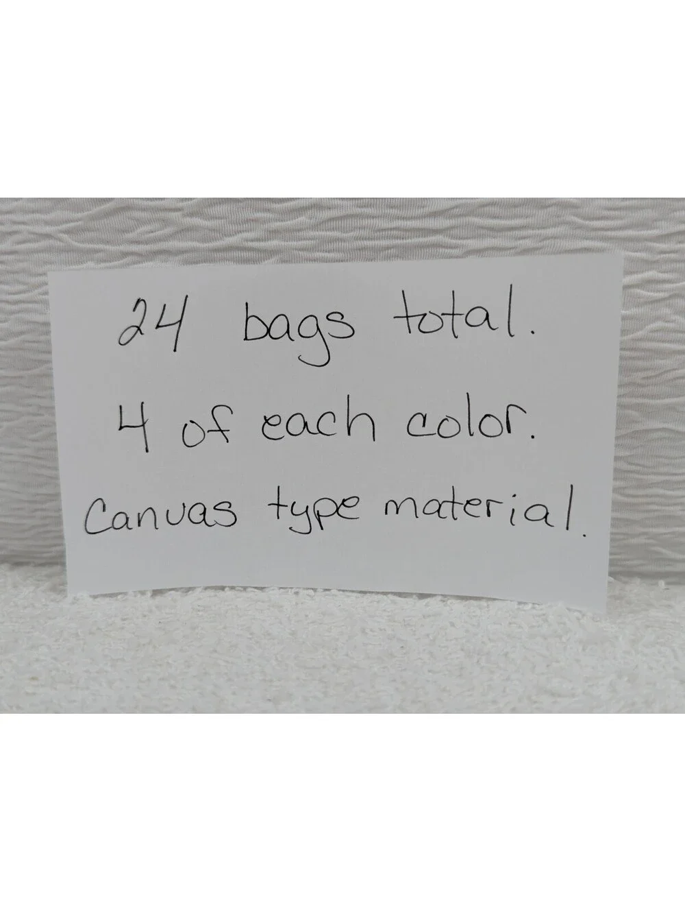 Canvas Type Draw Strip Gift Bags With Handles - 13 in x 10 in x 5 in - 24 Bags